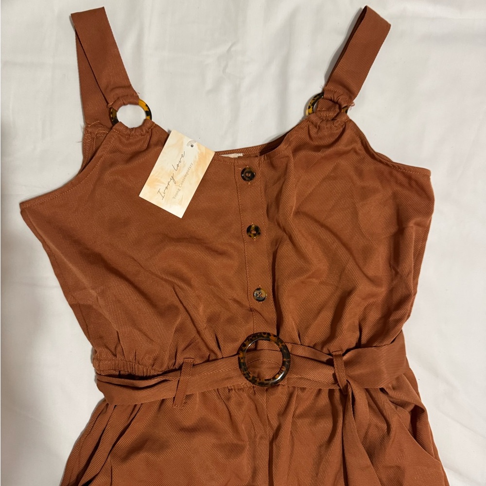 Elegant Brown Sleeveless Dress
